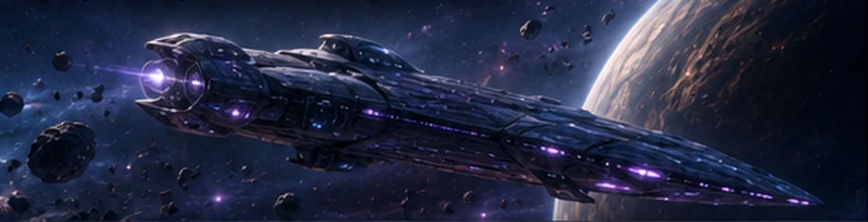 Crystallian long-range spacecraft in deep space