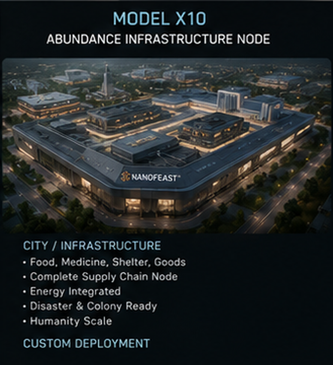 NanoFeast Model X10 Abundance Infrastructure Node