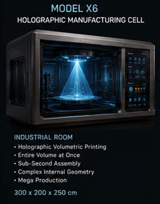 NanoFeast Model X6 Holographic Manufacturing Cell