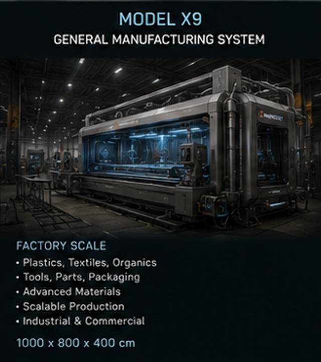 NanoFeast Model X9 General Manufacturing System