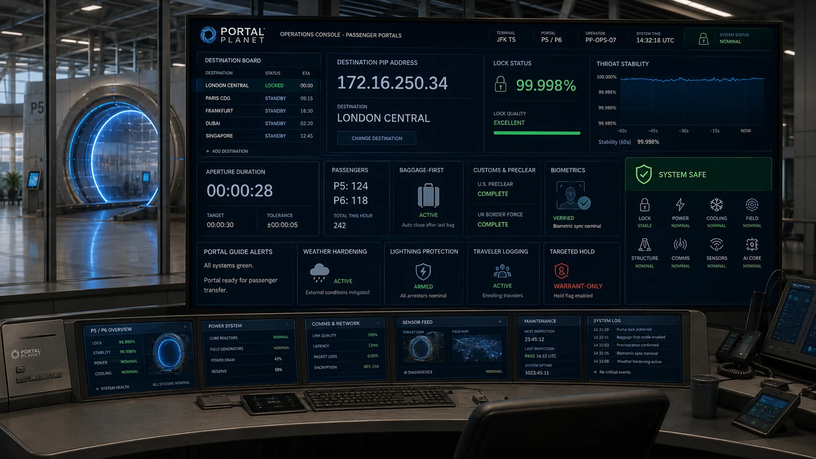 Portal operator control station